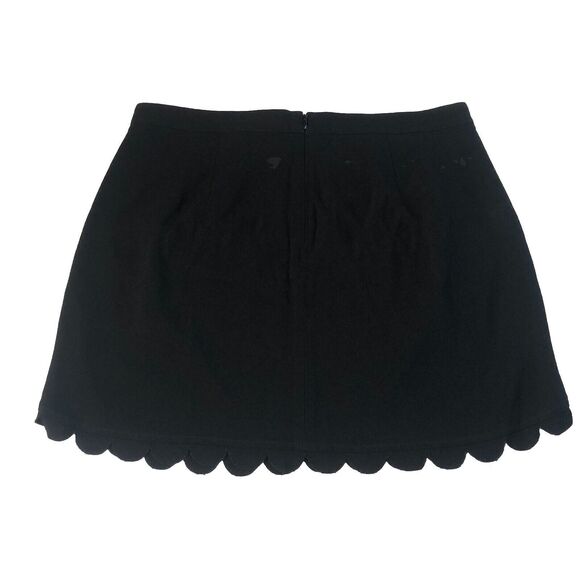 Club Monaco Women’s Black Scalloped Alea Skirt Size 10 - Picture 2 of 13